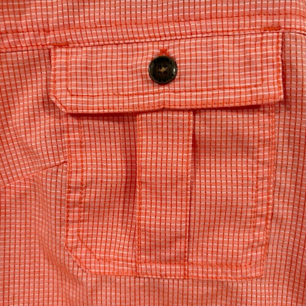 Robbin Jean Sleeveless Outdoor Fishing Shirt Coral Gingham Utility Top Women L - Picture 4 of 9